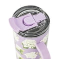 thumbnail image 4 of Thyme & Table 24oz Stainless Steel Luna Tumbler with Handle and Dual Straw Lid, Hydrangeas, 4 of 6