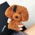 thumbnail image 6 of Compatible with Galaxy S24 Plus Case Cute Plush Furry Dog Phone Case for Women Girls Girly 3D Cartoon Kawaii Case Soft TPU Shockproof Protective Cover, Brown, 6 of 7