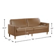 thumbnail image 4 of OakvillePark Cedarsong Faux Leather Convertible Sofa Bed, Camel, 4 of 13