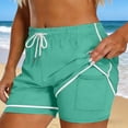 thumbnail image 2 of CAIVO Women Lightweight Solid Color Shorts For Casual Athletic Shorts With Comfort And Everyday Wear Boho Summer Outdoor Work Bottoms, 2 of 4