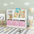thumbnail image 6 of Kids Bookshelf and Toy Organizer, 3 Tier Bookshelf for Kids, Fabric Toddler Bookcase Book Shelf for Kids Rooms, Bedroom, Playroom, Nursery, Toy Storage Organizer with Bookshelf, 6 of 22