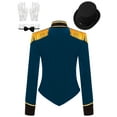 thumbnail image 2 of Haitryli Women's Circus Ringmaster Costume Halloween Cosplay Costume Tassel Tailcoat Jacket with Dark Blue XXL, 2 of 7
