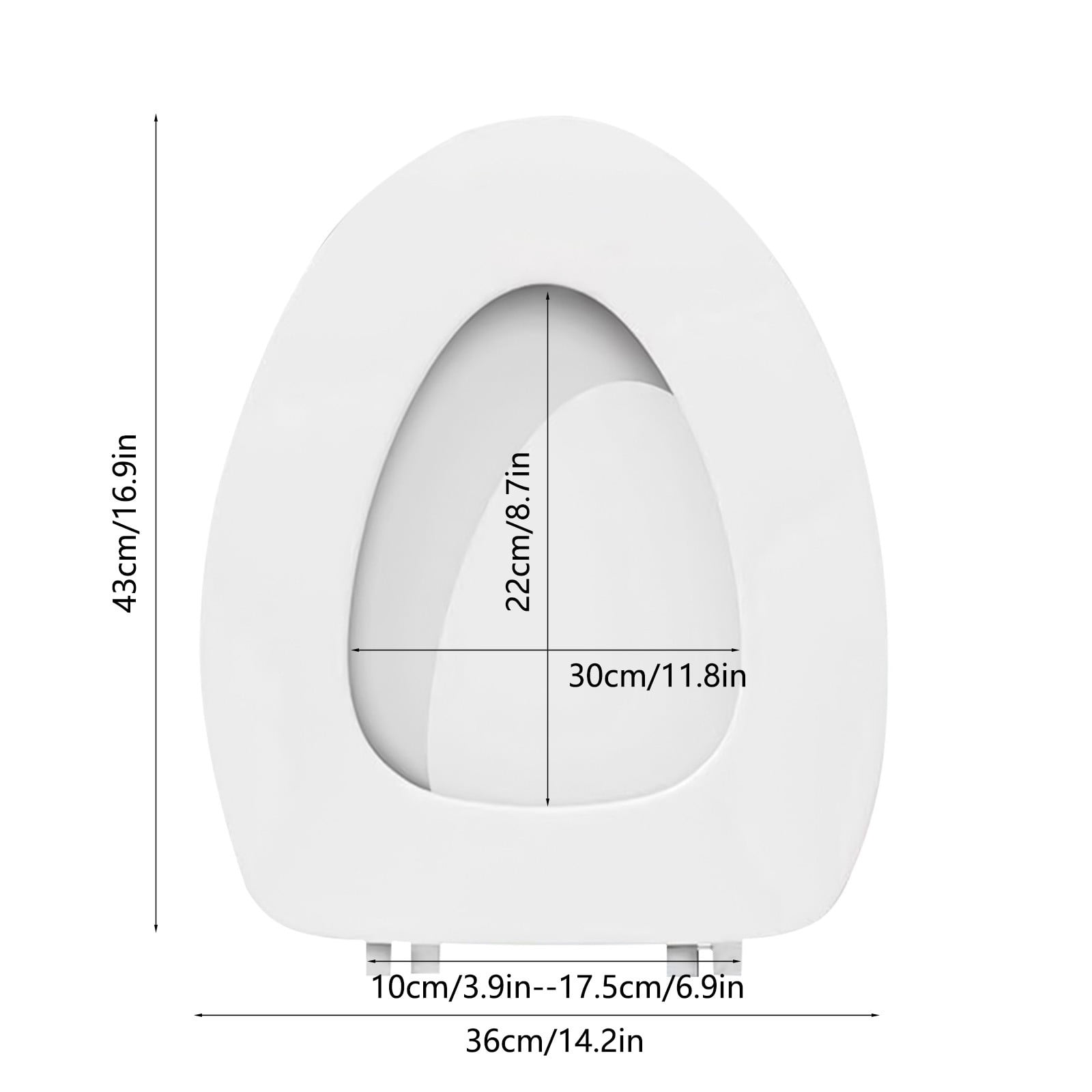 Loyerfyivos Padded Toilet Seat, Cushioned Soft Vinyl over Wood Core Seat, Secure Hinges, Easy Clean, Elongated, White
