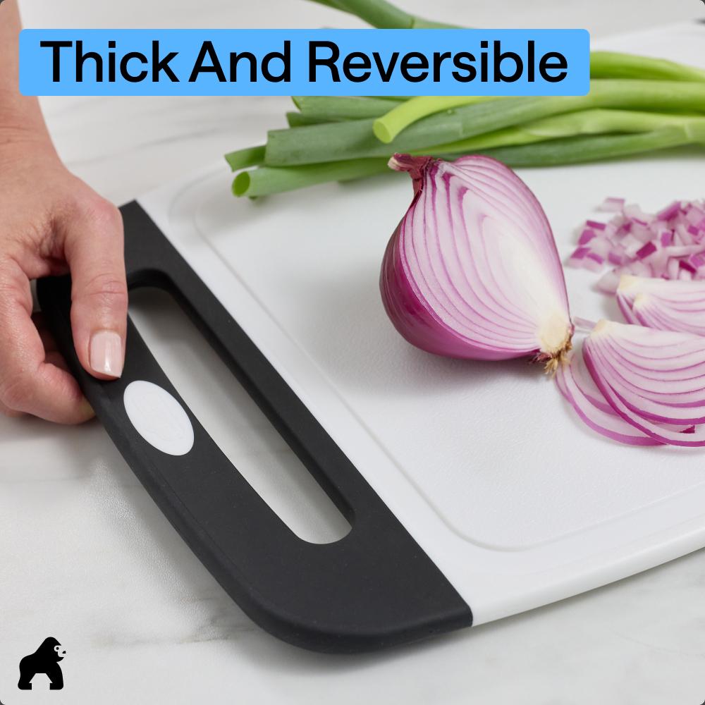 Gorilla Grip 3-Piece Reversible Cutting Board Set, Black photo 7