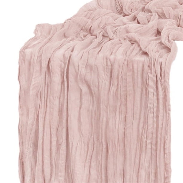 90x300CM Mantel de Tela de Queso Mantel de Bohemio Rosa Mantel Retro Transparente