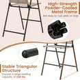 thumbnail image 6 of Gymax Outdoor Folding Bar Chair Set of 4 Patio Dining Chairs w/ Breathable Fabric, 6 of 10