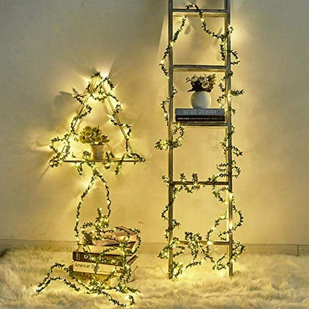 

Kitstar 100LEDs USB Plug in Warm White Tiny Leaf Green Garland Fairy Light for Wedding Party Christmas Holiday New Year Garden Décor 33ft UL588 Approved