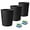 Black-3Pack, variant on Small Trash Can, 3 Pack 1.8 Gallons Bathroom Trash Can Waste Basket, Round Garbage Can, Plastic Trash Bin for Kitchen, Dorm, Bedroom, Office, Living Room, Study, Compact Spaces(White Black Grey)