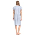 thumbnail image 4 of Lati Fashion Women Nightgowns Short Sleeve Female Nightgowns & Sleepshirts Blue XL, 4 of 4