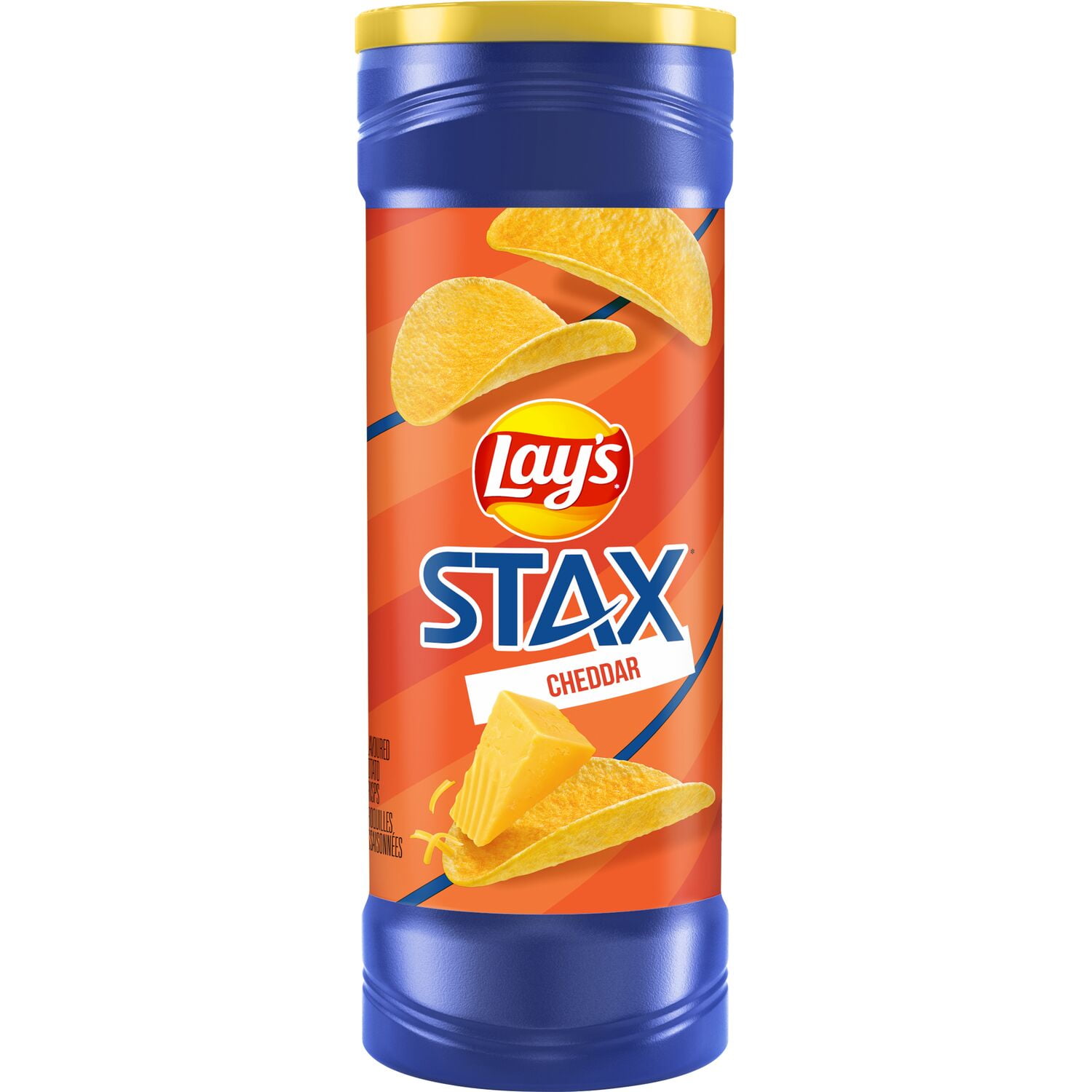 Lay's STAX Cheddar flavoured Potato Crisps, 155 g.