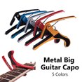 thumbnail image 2 of 1PC Metal Guitar Big Capo with Silicone Pad - 5 Colors, Quick Change, Steel Springs,  No Fret Buzz, 2 of 7