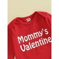 thumbnail image 6 of FEORJGP Infant Baby Valentine’s Day Outfits Newborn Boys Girls Long Sleeve Romper Crew Neck Bodysuit Letter Print Jumpsuit + Heart Print Pants Set Clothes, 6 of 9