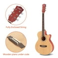 thumbnail image 3 of Acoustic Guitar for Beginner/Adult, 40 Inch Cutaway Folk Guitar Kit with Gig Bag and Guard Board, Right Hand, Black, 3 of 9