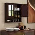 thumbnail image 2 of Mueble de baño montado en la pared COSTWAY con 2 puertas con espejo, 2 of 9