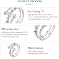 thumbnail image 4 of Tree Leaf-Star Double Ring 925 Sterling Silver Open Ring, 4 of 5