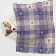 thumbnail image 6 of Rocae Heart Check Plaid for Pet Blanket Dog Blanket Cat Blanket Soft Sleep for Small Medium Pet-Small, 6 of 8