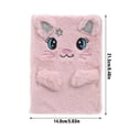 thumbnail image 3 of Ynlkorvg New Cartoon Plush Notebook Cute Panda Girl Heart Hand Ledger Little Girl Pink NotepadNote Pad Stationery 1PCS, 3 of 5
