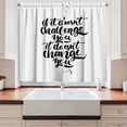 thumbnail image 2 of Ambesonne Wording Kitchen Curtains, Encouraging Words, 55"x39", Black White, 2 of 3