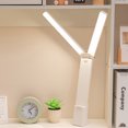 thumbnail image 3 of Lámpara LED recargable con diseño moderno de doble cabezal, ángulo de cabezal de 180 grados, lámpara de escritorio que funciona con batería con control sensible al tacto y luz de trabajo inalámbrica, 3 of 5