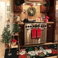 thumbnail image 6 of Xsinufn Buffalo Plaid Gnome Merry Christmas Tree Kitchen Rugs and Mats Set 2 Piece for Floor Snow Xmas Winter Holiday Non Slip Low-Profile Sink Rug Mat Decorations for Home Kitchen 18"x48"+18"x30", 6 of 6