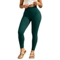 thumbnail image 6 of TRUBKH Leggings for Women Womens Pants for Running Daily Wear No See-through Leggings Yoga No Front Seam Yoga Pants Women's Activewear Leggings Workout Cargo Leggings Full Length Leggings Green M, 6 of 6