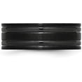 thumbnail image 4 of Chisel Titanium Brushed and Polished Black IP-plated 8.2mm Grooved Band - Ring Size 9.5, 4 of 8