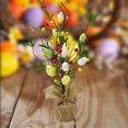 thumbnail image 3 of Zeranth Easter Egg Tree Branch Ornament Wrapped on Wood Base,Fake Silk Flowers Tree Tabletop Decoration for Holiday Party, 3 of 7