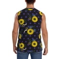thumbnail image 4 of Kdxio Sunflowers for Men's Muscle T-shirt,Sleeveless for Workout Running Athletic Gym Lounge Casual, 4 of 7