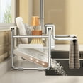 thumbnail image 2 of Sponge Holder for Kitchen Sink, Sink Caddy Organizer , Kitchen Countertop Organizers and Storage Essentials, Rustproof 304 Stainless Steel, Soap Dispenser Organize Black, 2 of 9