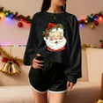 thumbnail image 3 of Cadancy Santa Sweatshirt Women Funny Graphic Cropped Pullover Crewneck Long Sleeve Tops Casual Loose Holiday Xmas Winter Sweatshirts Party Trendy Outfits 2025, 3 of 5