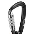 thumbnail image 3 of Clip de mosquetón Lixada Swivel Carabiner Clip 360 ° Giratorio Spinner Carabiner Pequeño Auto de bloqueo Mosquetón Rotary Hamaca Colgante Clip Correa para mascotas Gancho Lixada Clip de mosquetón, 3 of 7