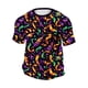 thumbnail image 2 of Ceisia Men's Loose Fit Mardi Gras Stripe T-shirt Short Sleeve Round Neck Festival Casual Daily Summer Tee Tops Purple XL Gifts, 2 of 5