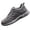 Grey, variant on Men’s Lace Up Casual Fashion Non-Slip Microfiber Leather Shoes