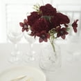 thumbnail image 6 of Efavormart 3 Pack | 14" Burgundy Artificial Silk Carnation Flower Bouquets, Faux Floral Arrangement Bushes, 6 of 11