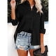 thumbnail image 2 of Blusa Con Cierre De Botón, Cuello Vuelto, Satén, Jacquard, Manga Larga, Informal, Para Mujer, Para Fiestas ANGGREK Otros, 2 of 6