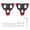 Black Red, variant on Nieyigj Universal Road Bike Cleats 6 Degree Float Self Locking Cycling Pedals Cleat Set Black Red