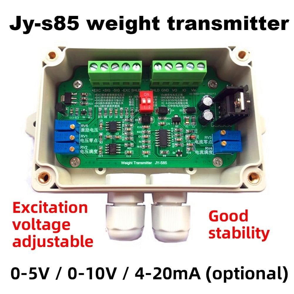 JY-S60 /JY-S 85 DC18-26v Current Load Cell Load Cell Amplifier Weight Transmitter 4-20mA 0-5V Or 0-10V Voltage With Housing