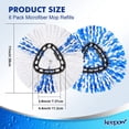 thumbnail image 5 of KEEPOW RinseClean Spin Mop Replacement Head, 6 Pack Microfiber Mop Refills Compatible with EasyWring RinseClean 2 Tank System for Floor Cleaning, 5 of 7