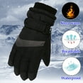 thumbnail image 6 of COMVALUE Women Ski Gloves Winter Waterproof Touchscreen Hand Warming Sports Gloves (Black, 6-11Years), 6 of 7
