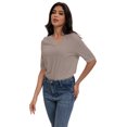thumbnail image 7 of Women's Casual Short Sleeve Relaxed Fit Basic T-Shirt - Soft Comfortable Everyday Top, 7 of 7