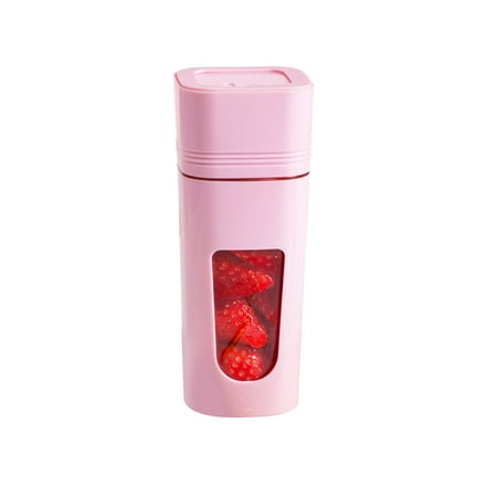 

OAVQHLG3B USB Electric Safety Juicer Cup Juice s Mini Portable Rechargeable/Juicing Mixer Ice Crusher Big Motor 10 Seconds Juicing-Pink
