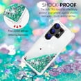 thumbnail image 3 of Glitter Phone Case for Samsung Galaxy S24 Ultra Case Clear Silicone for Women Girls, Cute Gold Cover Samsung S24 Ultra Case Shockproof Aesthetic Durable Bumpers (Green), 3 of 14