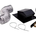thumbnail image 3 of Broan Roof Vent Kit RVK1A - Flexible 8 Ft Duct, Steel Cap - Roof Vent & Cap, Black, 3 of 5