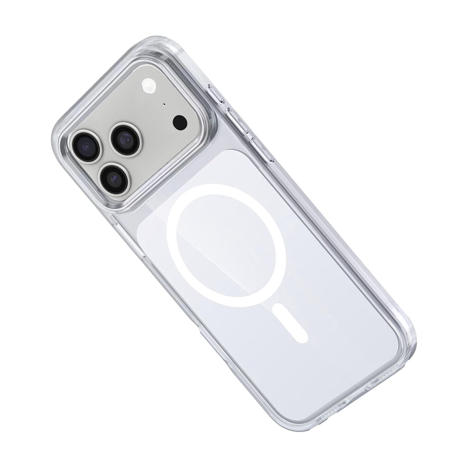 Transparent Magnetic Defender Case for iPhone 17 Pro Max - White