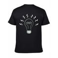 thumbnail image 5 of Light Bulb And Flashes Unisex Short Sleeve T-Shirt – Soft Cotton Graphic Tee, Minimalist Summer Top, Casual Everyday Shirt, Gift For Him Or Her, 5 of 14