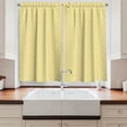 thumbnail image 2 of Ambesonne Lattice Kitchen Curtains, Zig Zag Stripes Monochrome, 55"x39", Yellow and White, 2 of 3