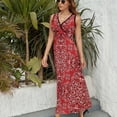 thumbnail image 6 of Bandana Style Print Dress Fashion Boho Beach Long Dresses Female Party Printed Maxi Dress, 6 of 9