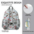 thumbnail image 5 of Blue Baseball Gear Pattern Backpack for School,Cute School Bag,Schoolbag with Adjustable Shoulder Straps & Padded Back,15.25"x11.5"x5.25", 5 of 5