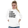 thumbnail image 3 of Eat Sleep Rescue Repeat Firefighter Long Sleeve TShirt Men Women Brisco Brands L, 3 of 6