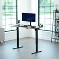thumbnail image 2 of VIVO Electric 63” x 32” Standup Desk, Reclaimed Wood Table Top, Black Frame, 2 of 8